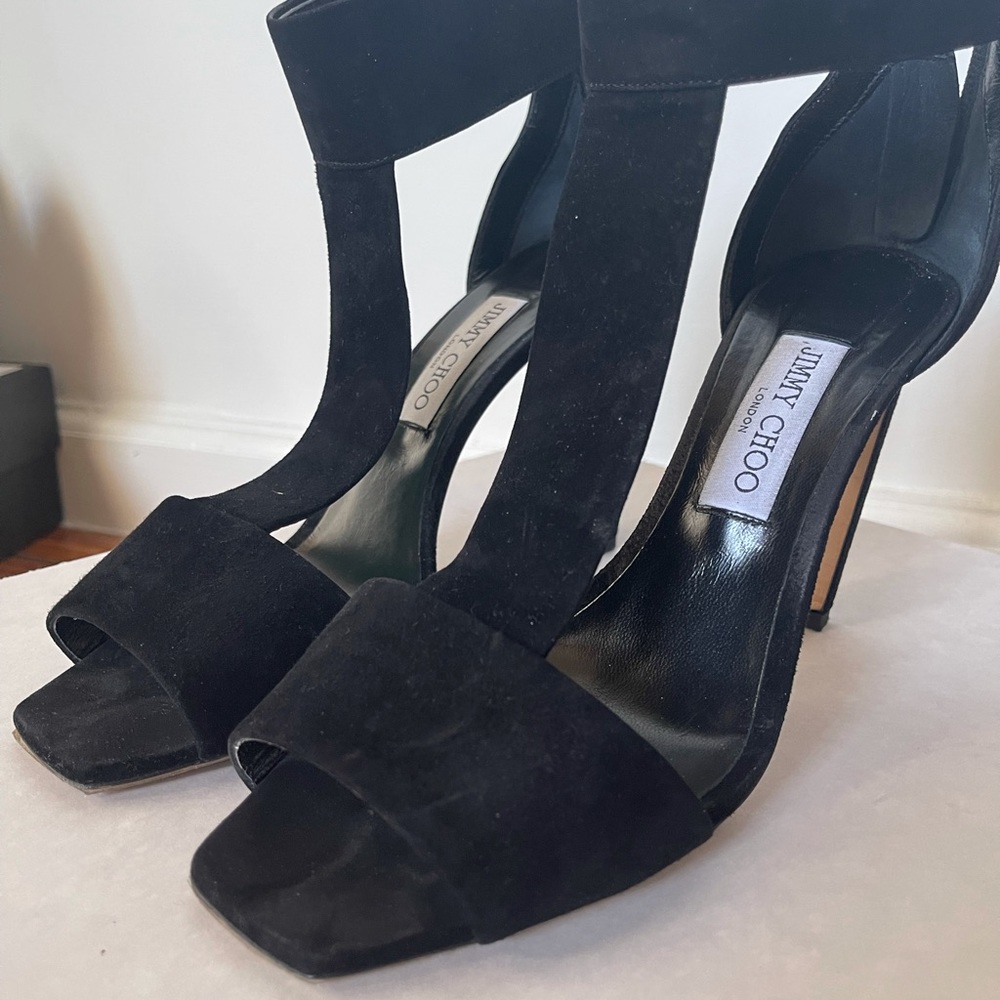 Black Suede Jimmy Choo Heels
